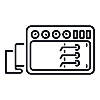 eléctrico tablero de conmutadores con botones y alterna vector