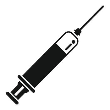 Syringe with fluid for vaccine injection vector