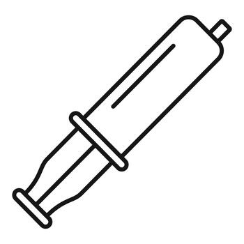 Pipette dropper icon representing science and research vector