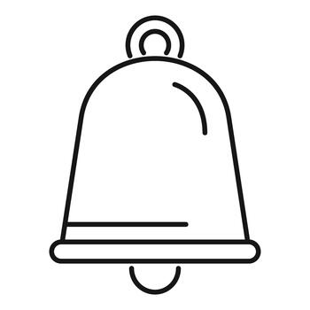 Bell icon symbolizing notification, alert, and sound vector