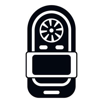 Computer graphics processing unit icon component vector