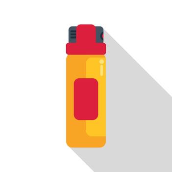 Gas lighter providing flame for lighting objects vector