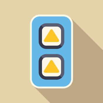 A button with two triangles on it vector