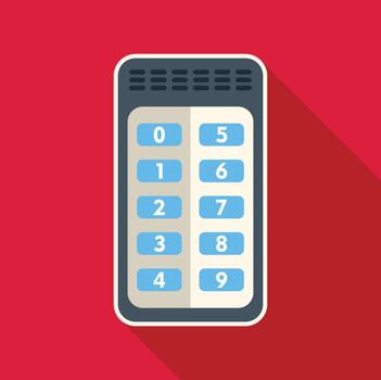 Intercom keypad icon for secure access system vector