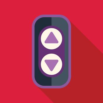 Elevator control panel moving up down level icon vector