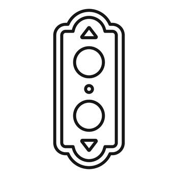 ascensor vocación panel demostración arriba y abajo botones vector