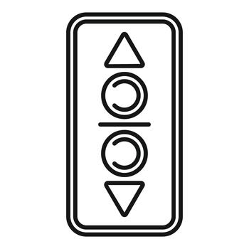 ascensor llamada botones demostración arriba y abajo direcciones vector