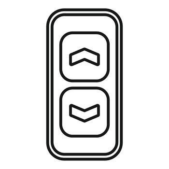 Elevator call buttons showing up and down direction vector