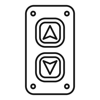 ascensor llamada panel demostración arriba y abajo botones vector