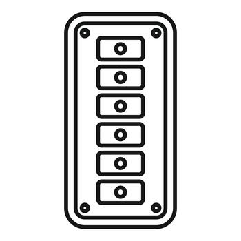 Intercom doorbell panel showing multiple call buttons vector