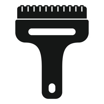 Ice scraper tool for car window defrosting during winter vector