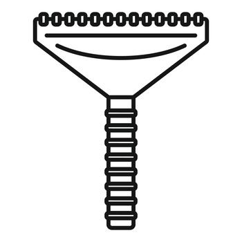 Ice scraping tool removing frost from car window vector