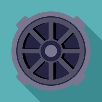 Hatch door icon representing security and access vector