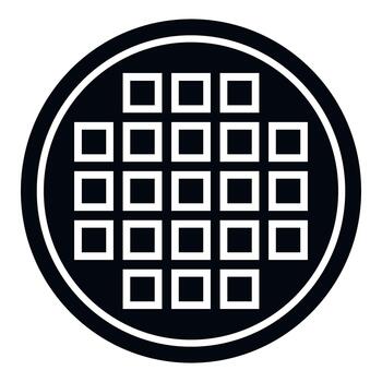 negro y blanco cuadrícula icono representando solicitud menú vector