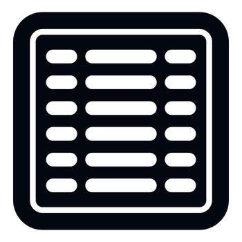 User interface menu list icon showing data vector