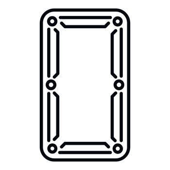 Minimalist pool table icon for game concept vector