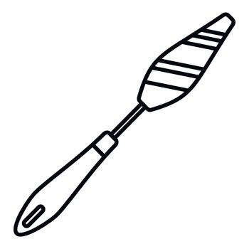 Palette knife tool for painting and art creating vector