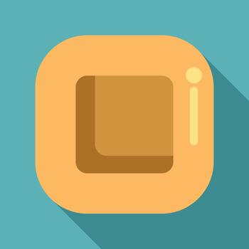 Minimalist flat design interface button or icon vector