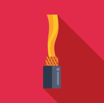 Electrical wire displaying copper strands and power connection vector