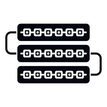 Led strip lights connected in series displaying circuit vector