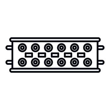 Audio splitter hub with multiple input output ports vector