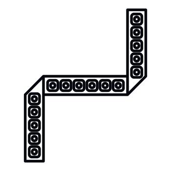 Geometric zigzag pattern forming abstract shape with squares vector