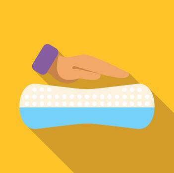 mano pruebas suave memoria espuma colchón comodidad vector