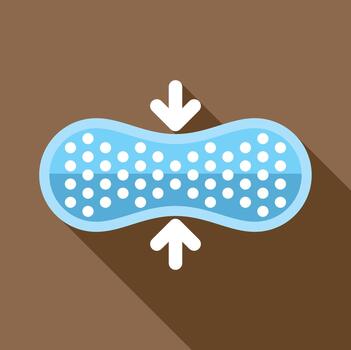 memoria espuma compresión mostrando presión alivio propiedades vector