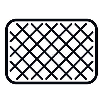 colchón icono demostración diagonal cuadrícula modelo vector