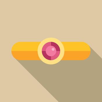 Projector icon showing flat design and a long shadow vector