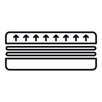 Mattress layers structure supporting breathable comfort icon vector