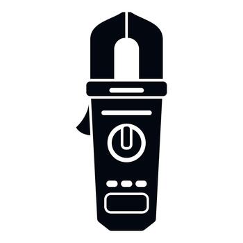 Clamp meter calculating electrical current tool icon vector