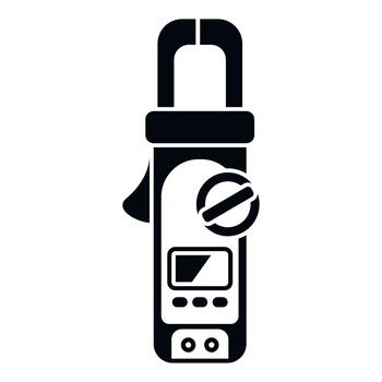 A black and white image of a device with a hook vector