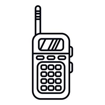 Walkie talkie radio communication device sending signal vector