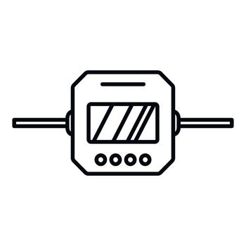 Digital micrometer icon representing precision measurement tool vector