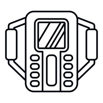 remoto controlar dispositivo para zumbido operación línea Arte vector