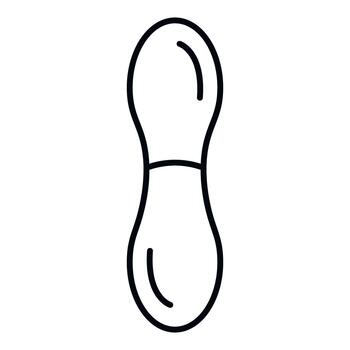 Peanut line art icon creating minimalist food design vector