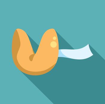 Fortune cookie showing prediction message on paper vector