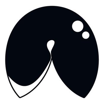 Fortune cookie icon predicting luck and future vector