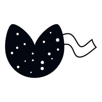 Fortune cookie showing hidden message icon illustration vector