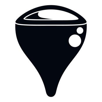 Spinning top toy showing simple game activity vector