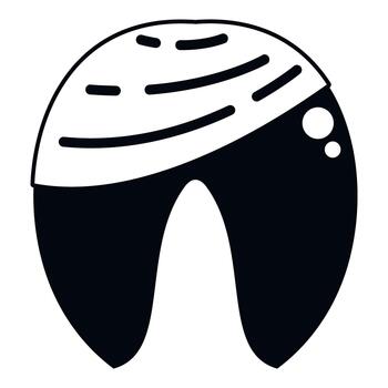 Fortune cookie icon predicting good luck vector