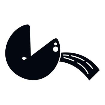 Fortune cookie opening showing lucky message prediction vector