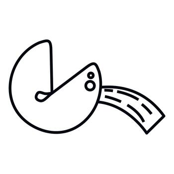 Fortune cookie opening with message paper predicting luck vector