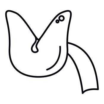 Fortune cookie with blank paper prediction strip vector