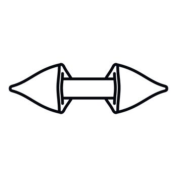 Double sided arrow icon showing two way direction vector