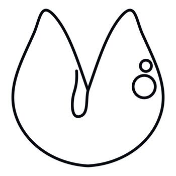 resumen negro y blanco sencillo mínimo gota ilustración vector