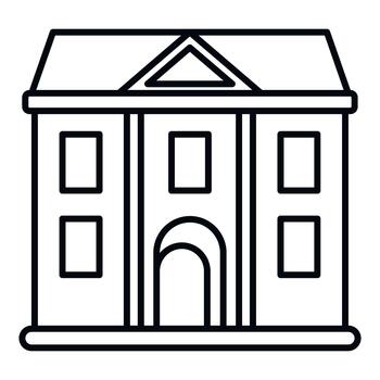 clásico arquitectura fachada contorno mostrando un edificio vector