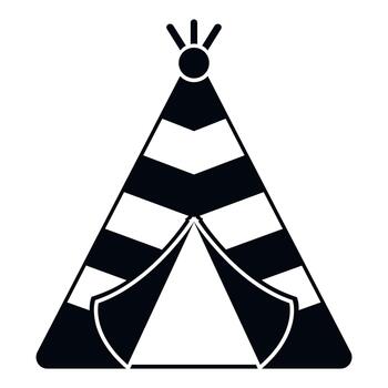 Teepee icon representing native american dwelling structure vector