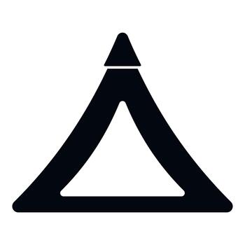 negro mínimo resumen triángulo flecha símbolo icono vector